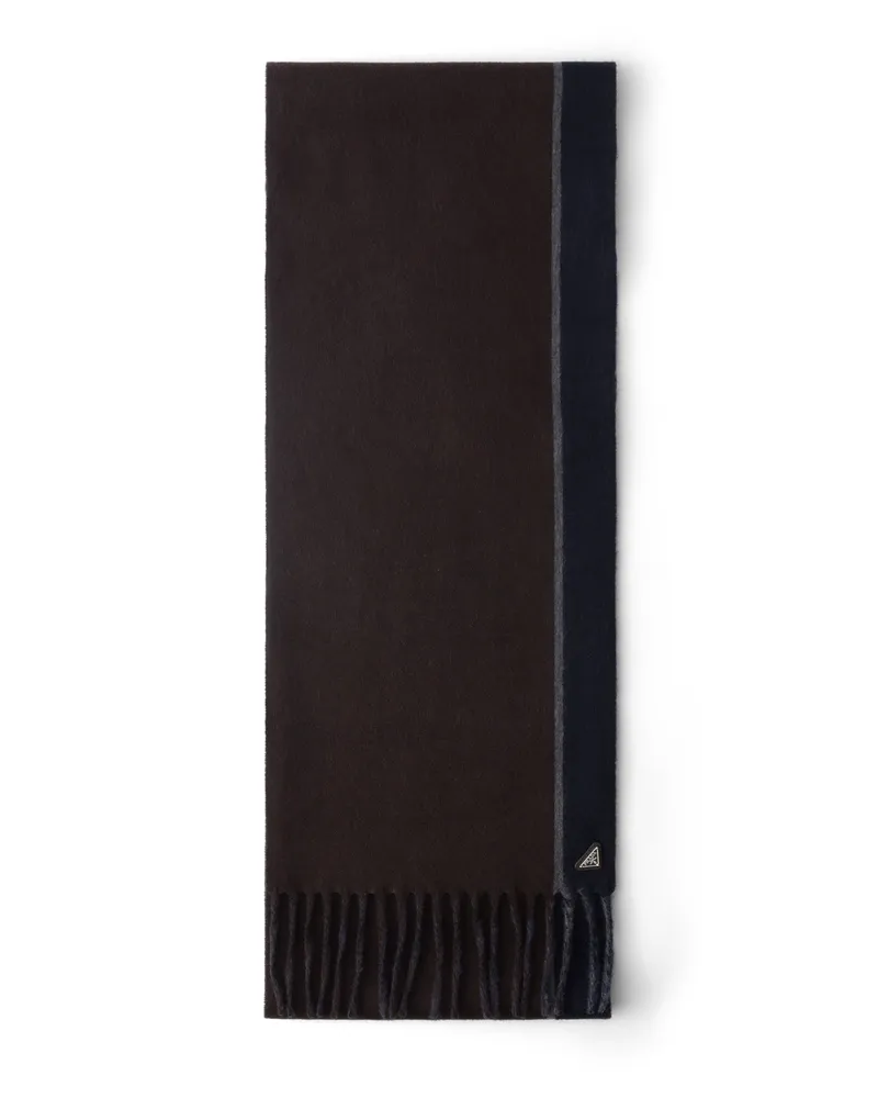 Prada Schal Aus Kaschmir Und Wolle, Herren, Ebony/aviation Blue Ebony