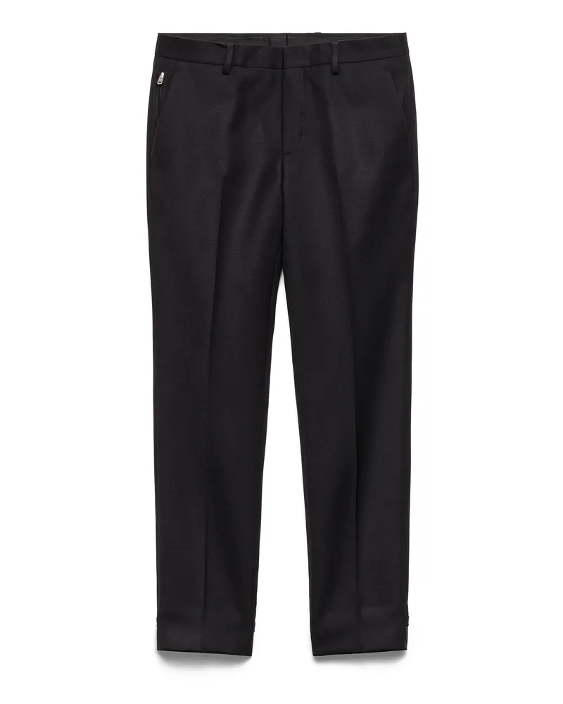Prada Hose Aus Wolle, Herren, Schwarz, Größe Schwarz