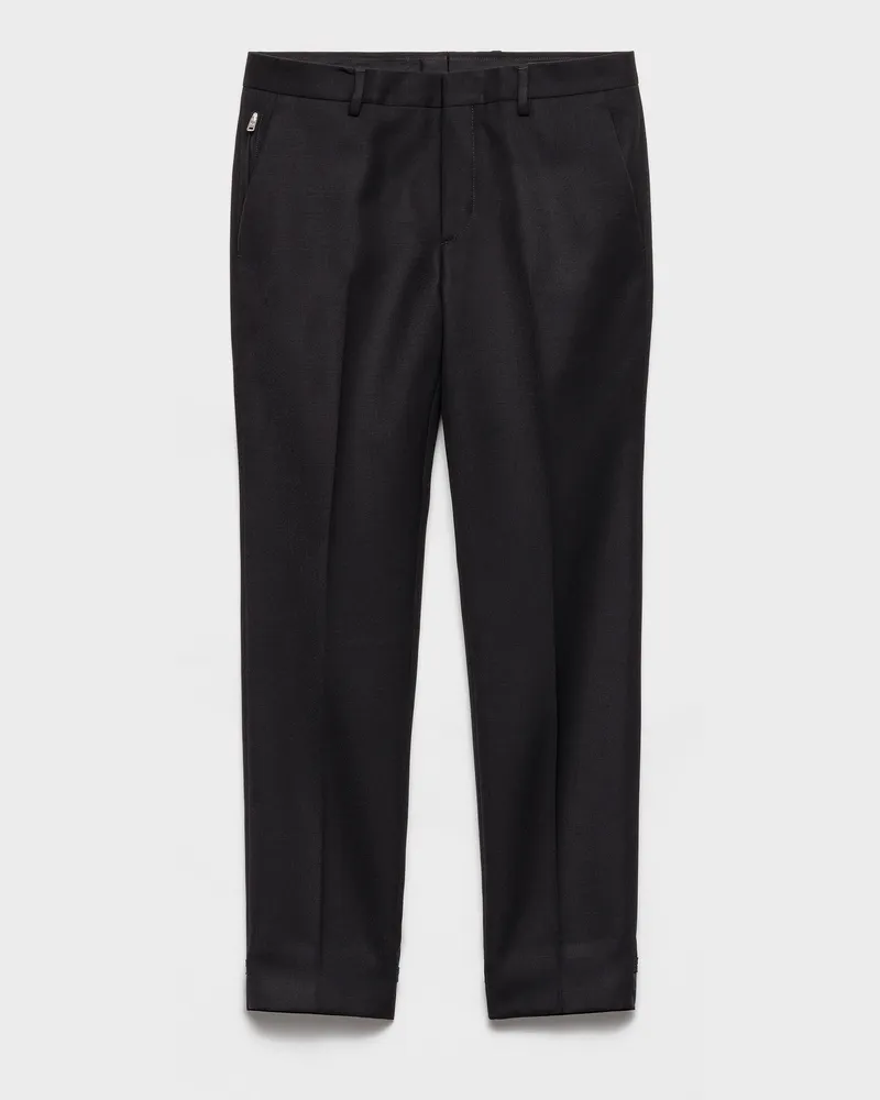 Prada Hose aus Wolle Schwarz