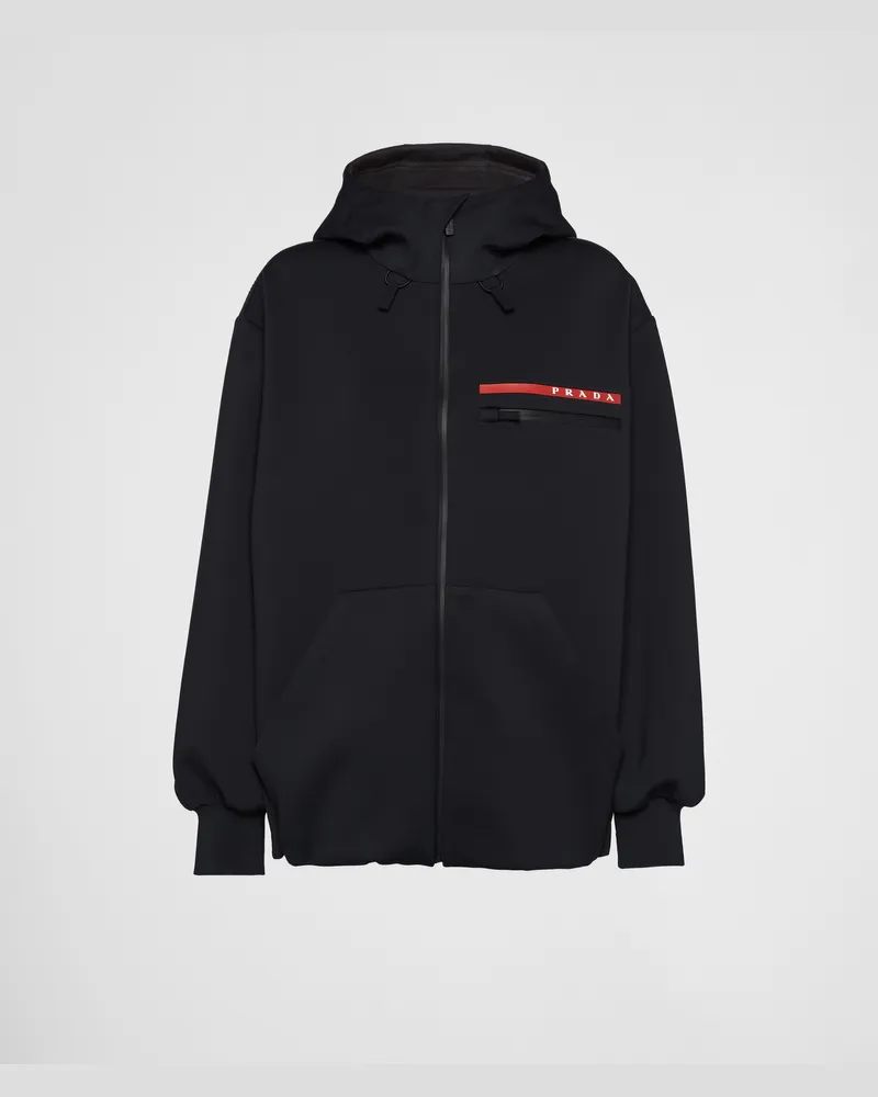 Prada Sweatshirt aus Double Jersey Schwarz