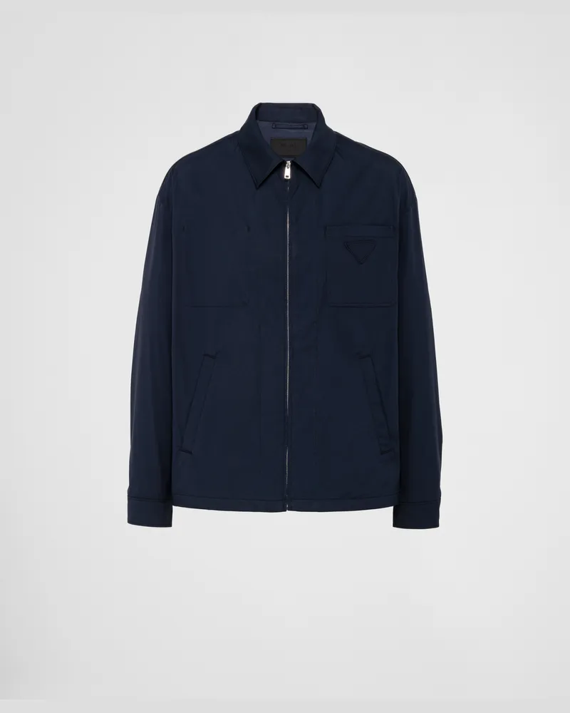 Prada Blousonjacke aus Stretch-Baumwolle Blau