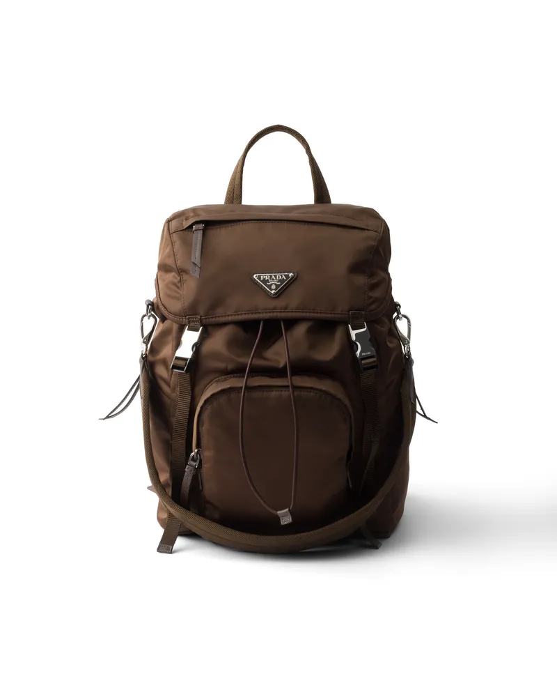 Prada Rucksack Aus Re-nylon, Damen, Sienna Sienna