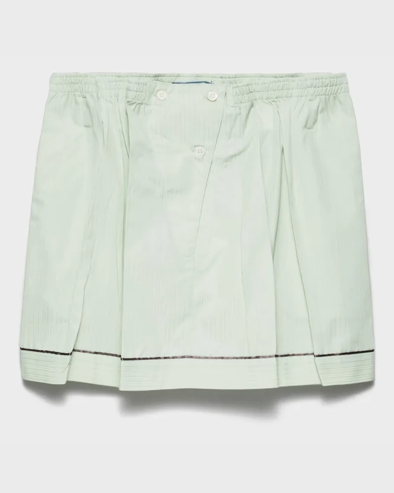 Prada Minirock aus Baumwolle Aqua