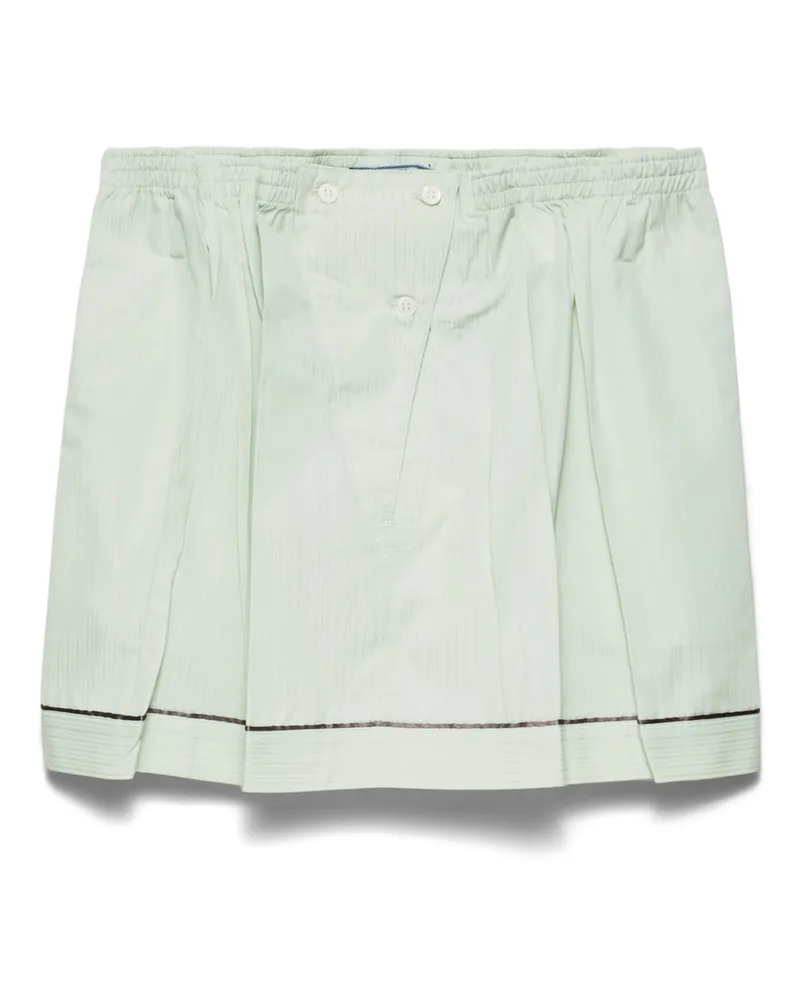 Prada Minirock Aus Baumwolle, Damen, Aqua, Größe Aqua