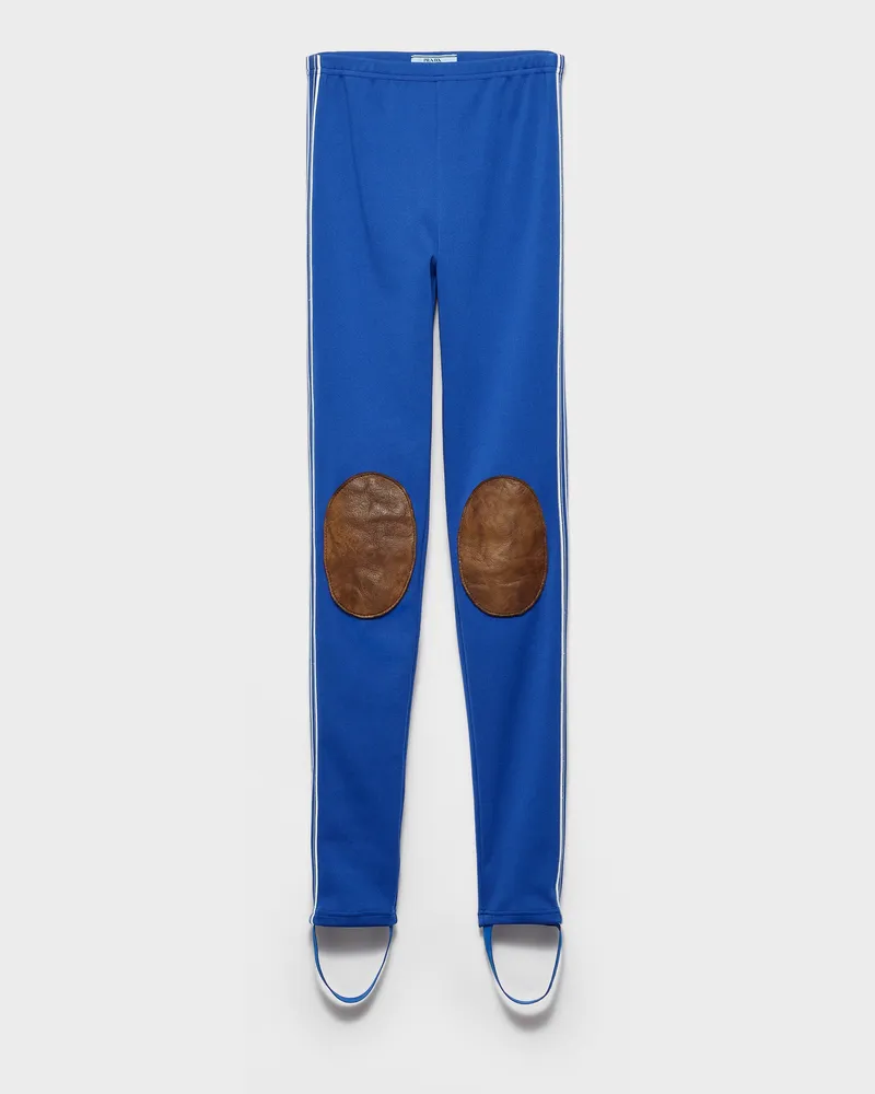 Prada Leggings aus Fleece Kornblumenblau