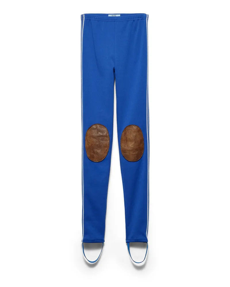 Prada Leggings Aus Fleece, Damen, Kornblumenblau, Größe Kornblumenblau