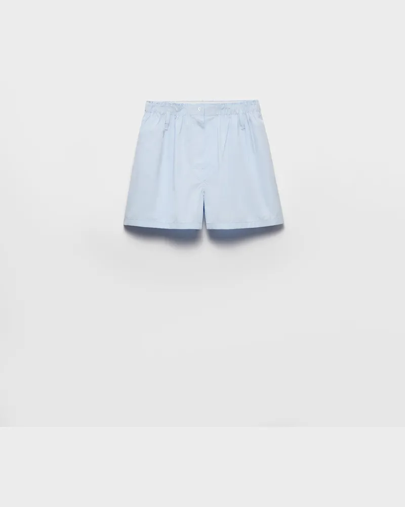 Prada Shorts aus Baumwoll-Popeline Astro-blau