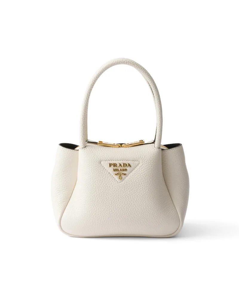 Prada Liaison Mini-handtasche Aus Leder, Damen, Weiss Weiss