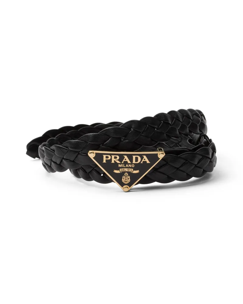 Prada Gürtel Aus Nappa-leder, Damen, Schwarz, Größe Schwarz