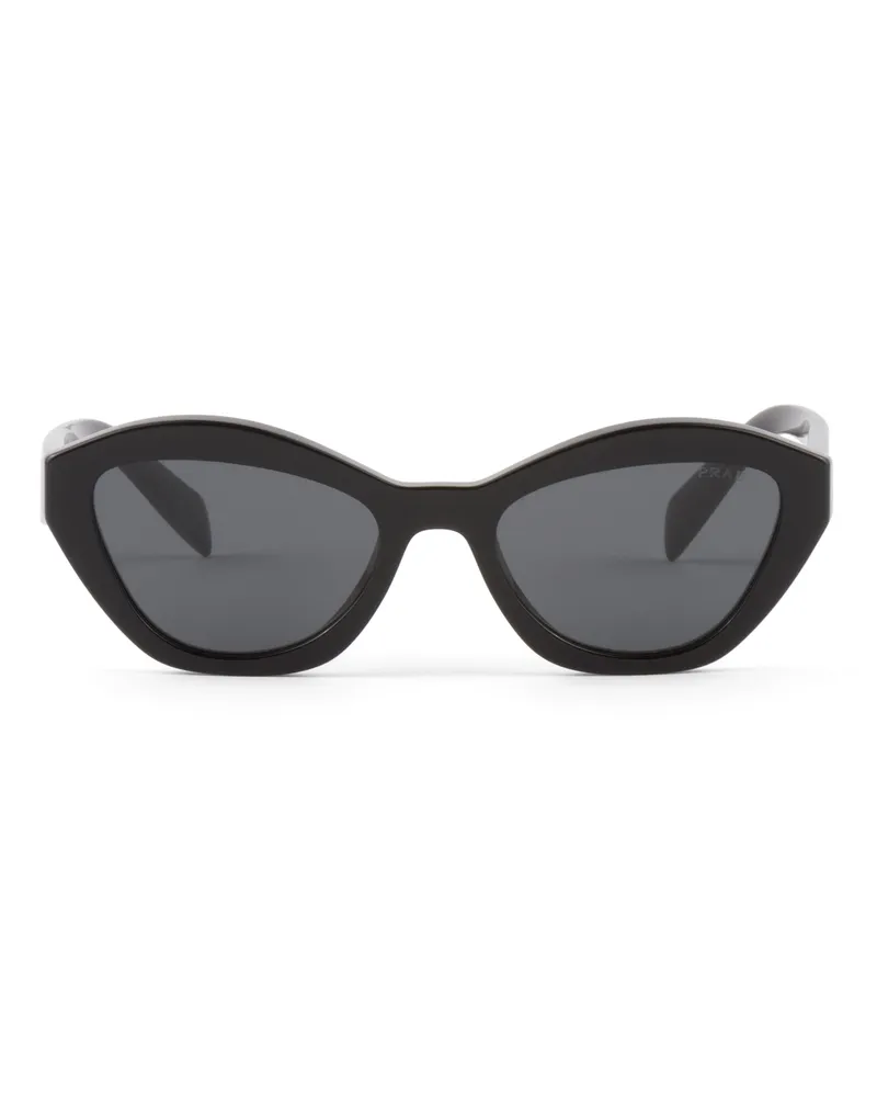 Prada Logo Sonnenbrille, Damen, Schiefergraue Gläser Schiefergraue