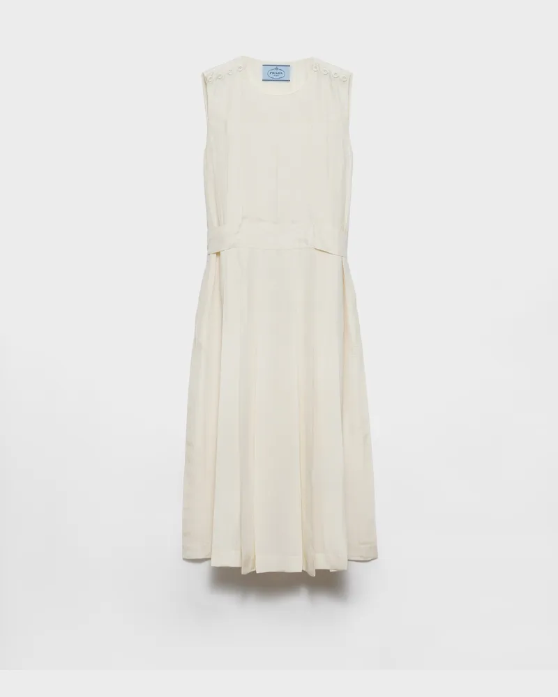 Prada Kleid aus Pongé-Seide Elfenbein