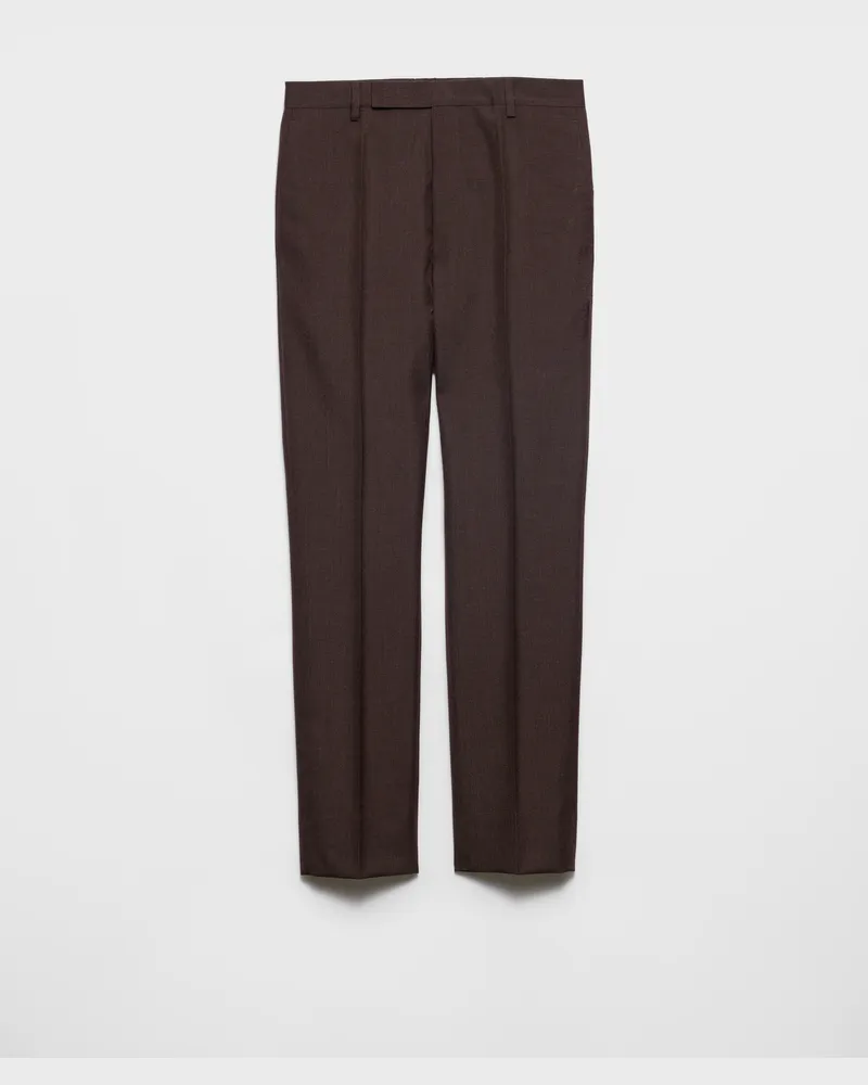 Prada Hose aus Mohair und Seide Ebenholz