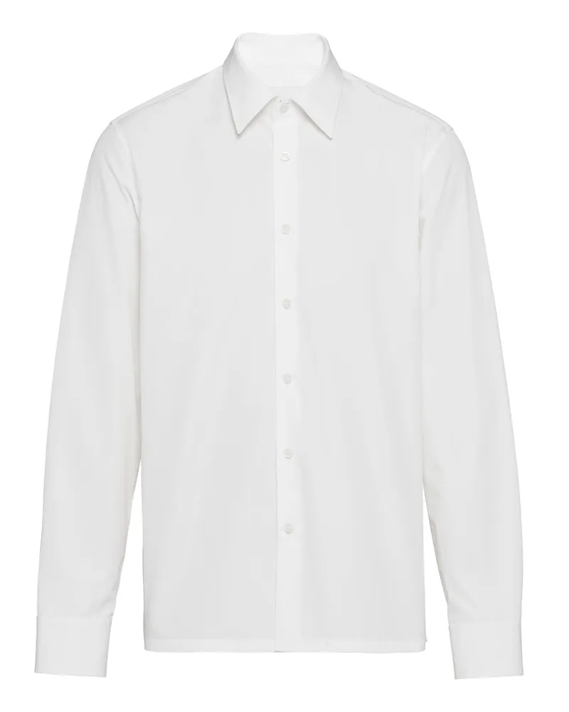 Prada Hemd Aus Baumwolle, Herren, Weiss, Größe Weiss