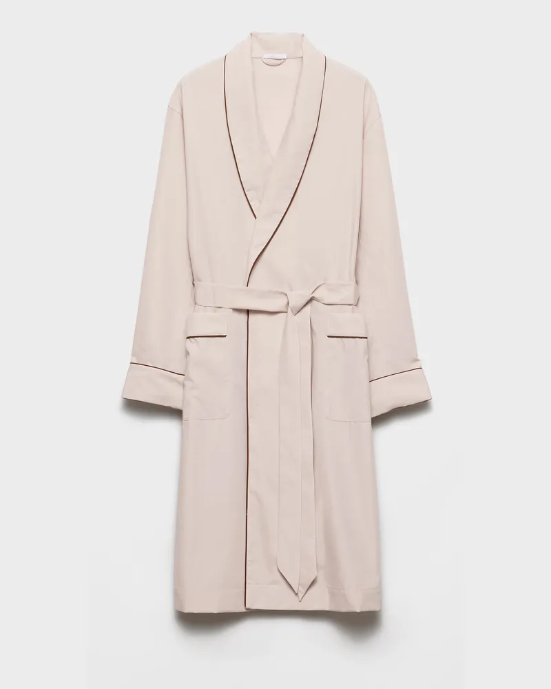 Prada Bademantel aus Baumwollmischung Kalkstein