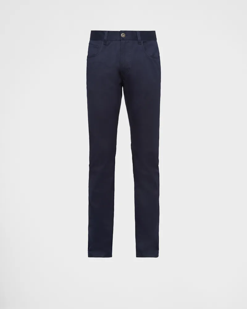 Prada Five-Pocket-Hose aus Stretch-Drill Marineblau