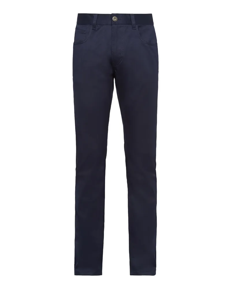 Prada Five-pocket-hose Aus Stretch-drill, Herren, Marineblau, Größe Marineblau