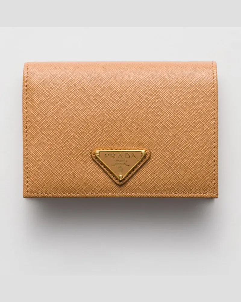 Prada Small Saffiano Leather Wallet Natur