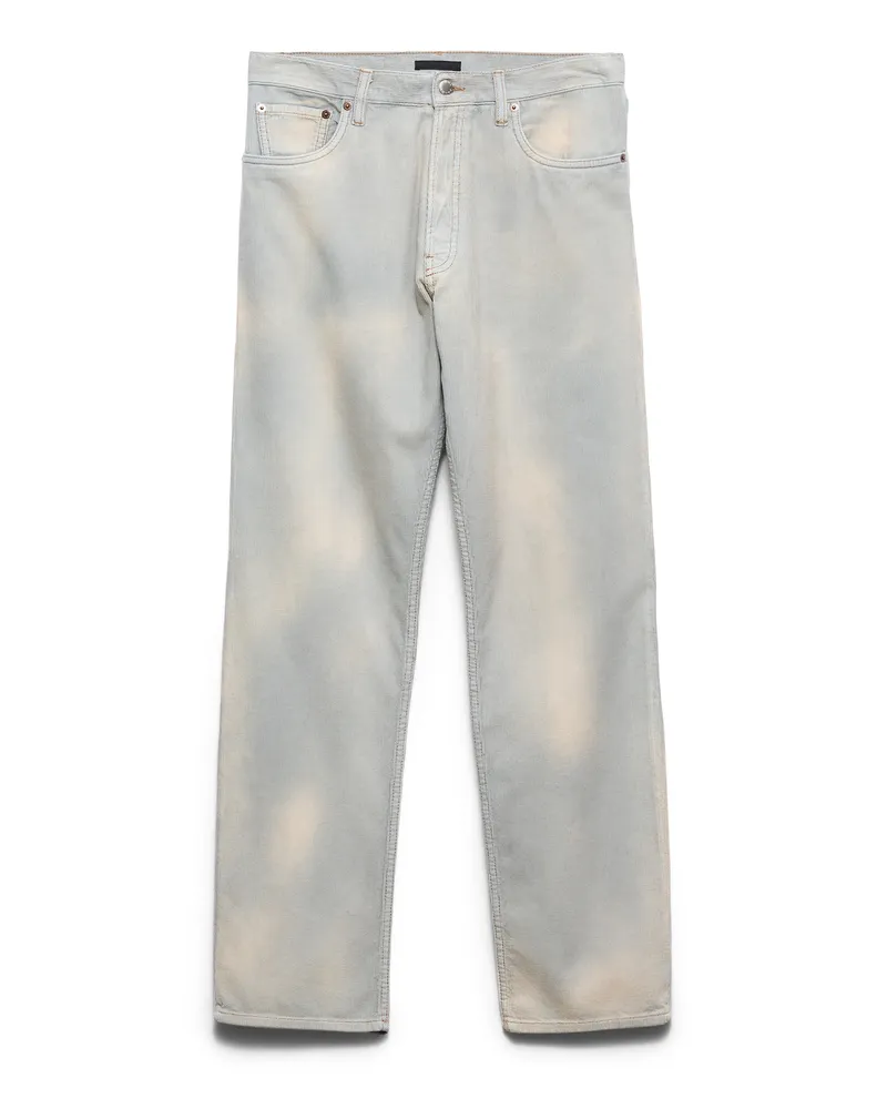 Prada Jeans Aus Cord, Herren, Hellblau, Größe Hellblau