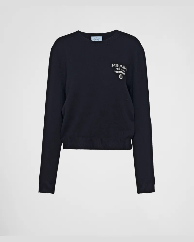 Prada Pullover aus Kaschmir und Seide Blau