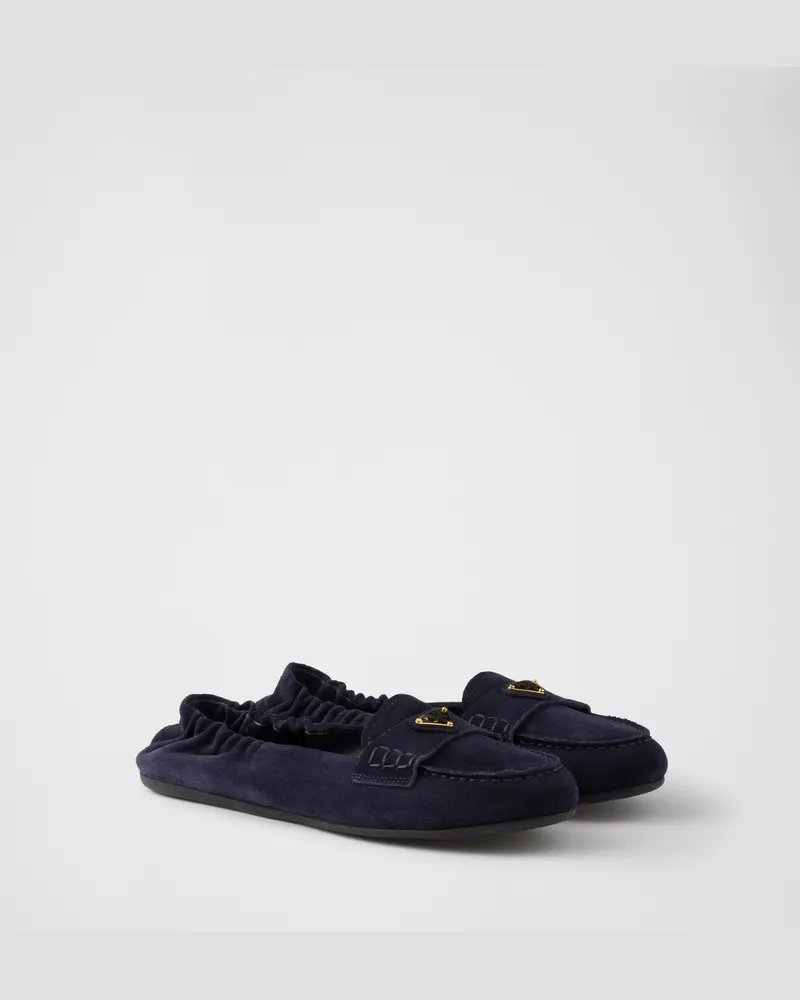 Prada Loafer aus Wildleder Blau
