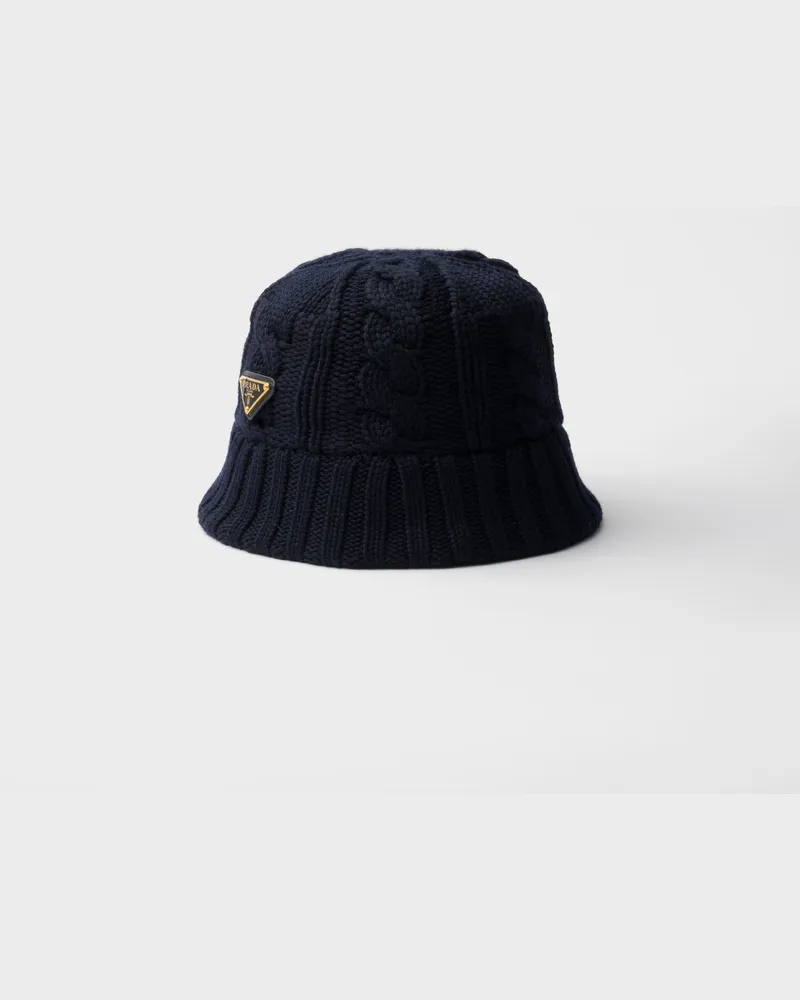 Prada Fischerhut aus Wolle Blau