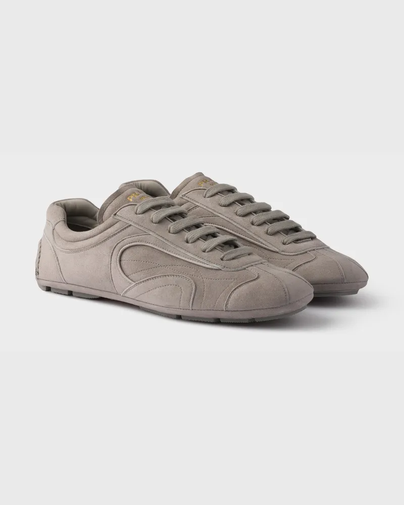 Prada Montecarlo Re-Edition 2005 Sneaker aus Wildleder Wolkengrau