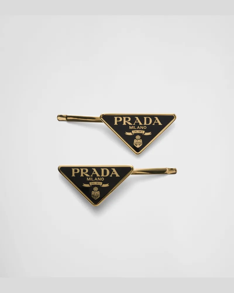 Prada Haarnadeln aus Metall Schwarz