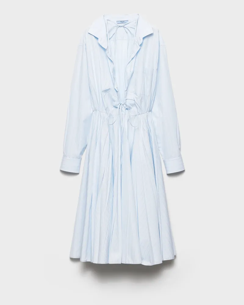 Prada Midikleid aus Baumwolle Astro-blau