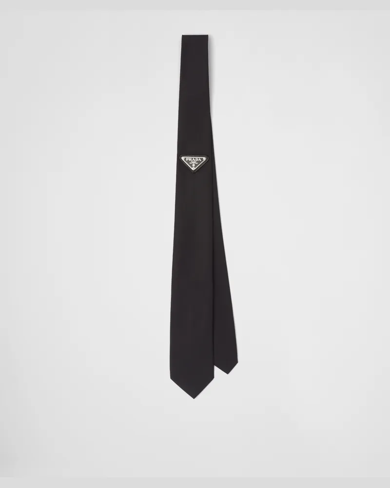 Prada Krawatte aus Gabardine Re-Nylon Schwarz