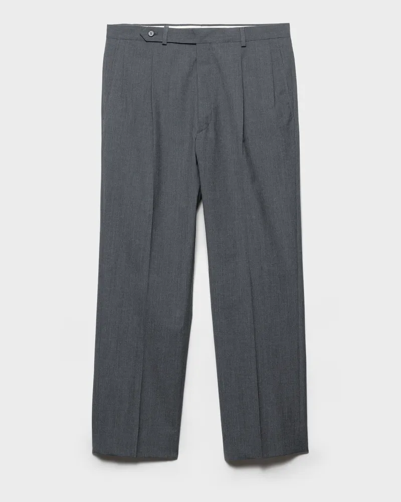 Prada Hose aus Wolle Schiefergrau