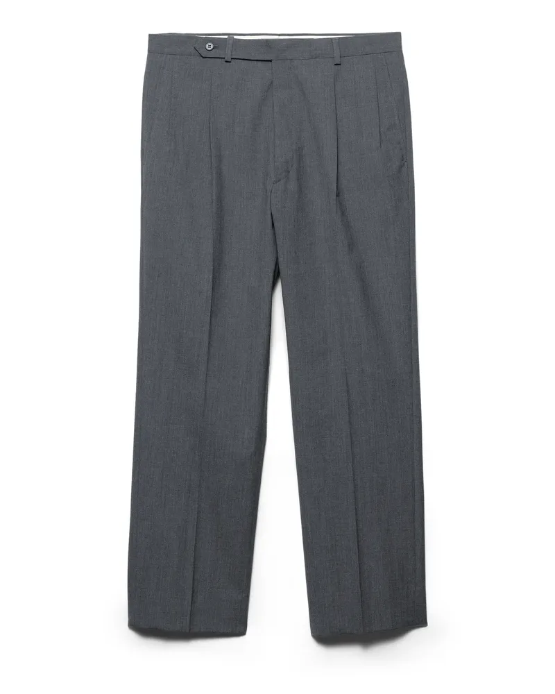 Prada Hose Aus Wolle, Herren, Schiefergrau, Größe Schiefergrau