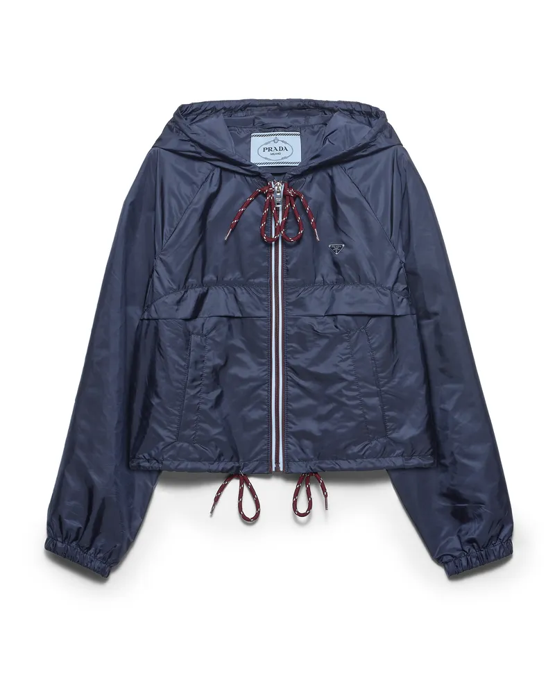 Prada Jacke Aus Leichtem Re-nylon, Damen, Blau, Größe Blau