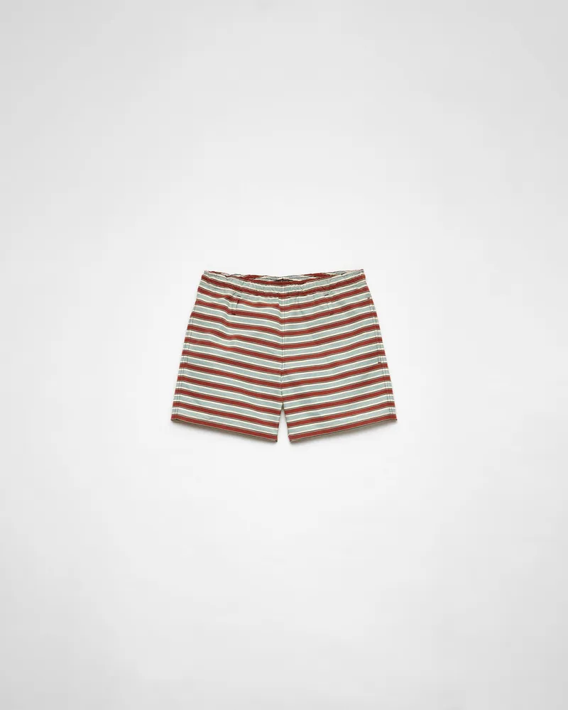 Prada Badehose aus Re-Nylon Kakaobraun