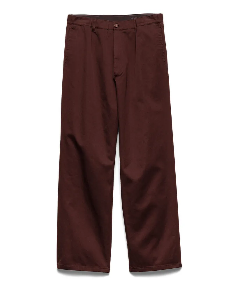 Prada Hose Aus Baumwolle, Herren, Kakaobraun, Größe Kakaobraun