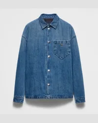 Prada Hemd aus Denim Hellblau