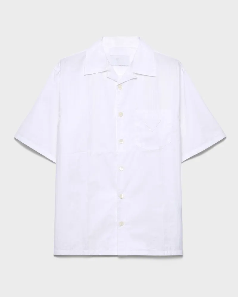 Prada Bowling-Hemd aus Baumwolle Weiss