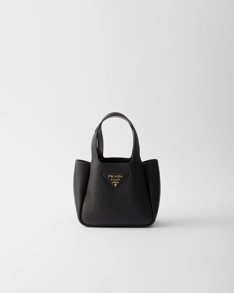 Prada Mini-Handtasche aus Leder Schwarz