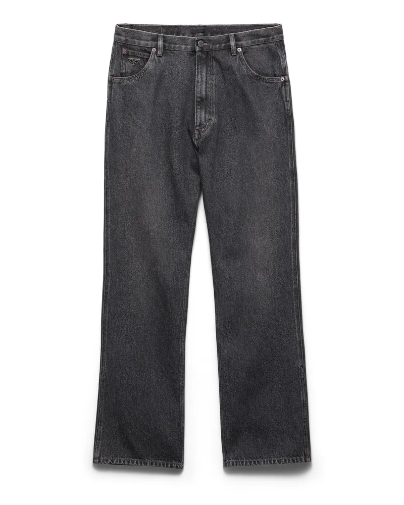Prada Five-pocket-jeans Aus Denim, Herren, Schwarz, Größe Schwarz