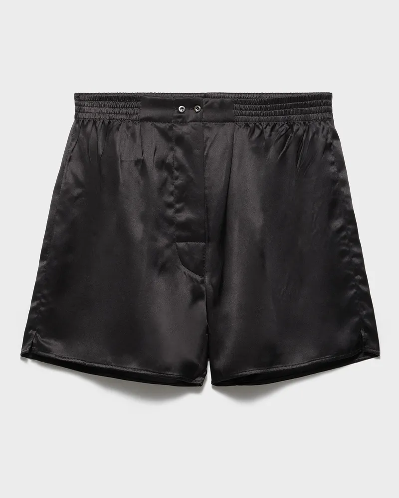 Prada Shorts aus Satin im Vintage-Look Schwarz