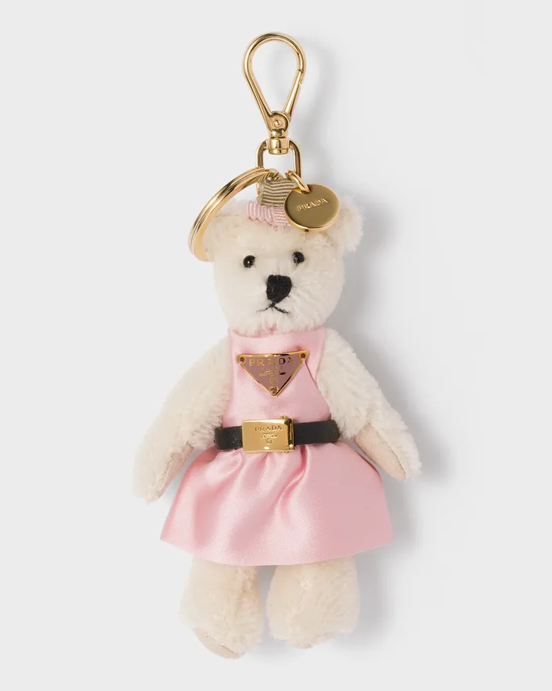Prada Teddy-Schlüsselanhänger Weiss