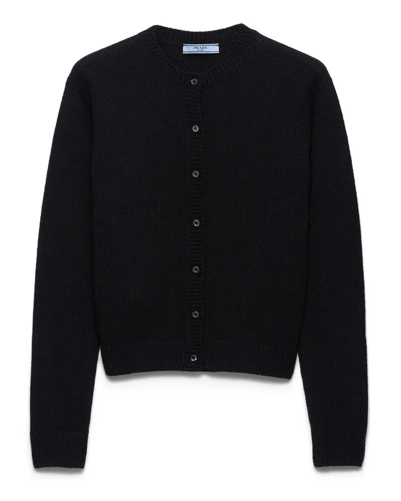 Prada Strickjacke Aus Kaschmir, Damen, Schwarz, Größe Schwarz