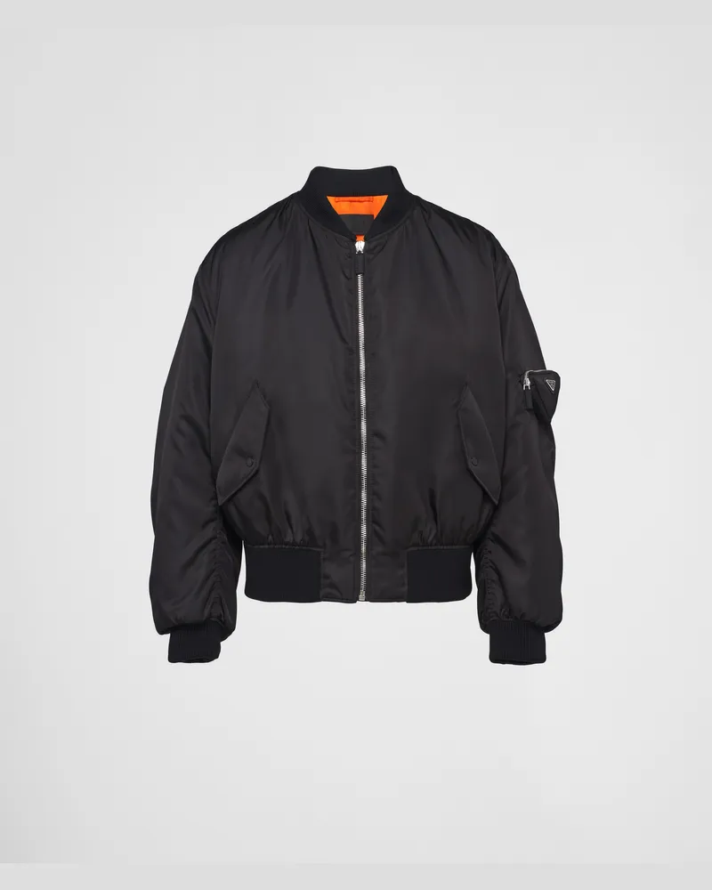 Prada Bomberjacke aus Re-Nylon Schwarz