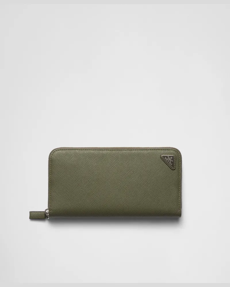 Prada Geldbörse aus Saffiano Lodengrün