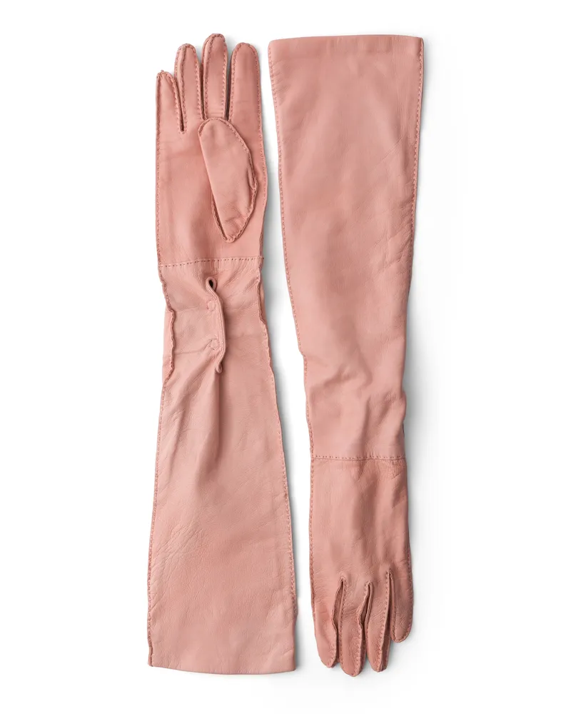 Prada Lederhandschuhe, Damen, Orchideenrosa, Größe 8 Orchideenrosa