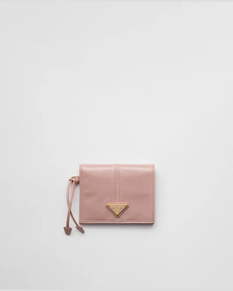Prada Kleine Geldbörse aus Leder Zartrosa
