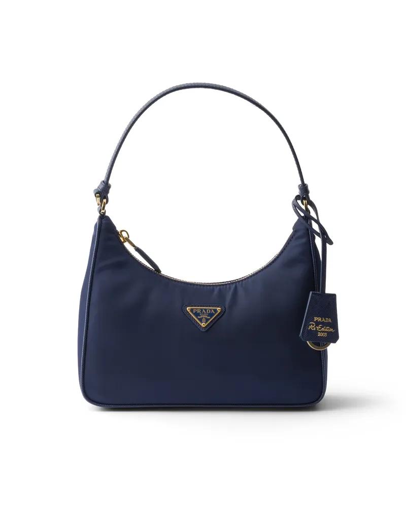 Prada Re-edition 2005 Mini Bag Aus Re-nylon , Damen, Ostseeblau Ostseeblau