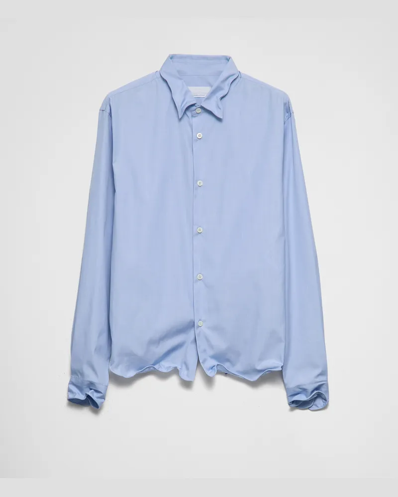 Prada Hemd aus Baumwolle Himmelblau