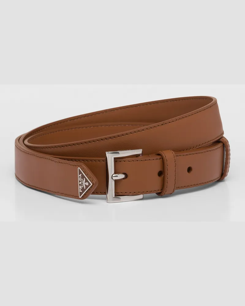 Prada Gürtel aus Leder Cognac