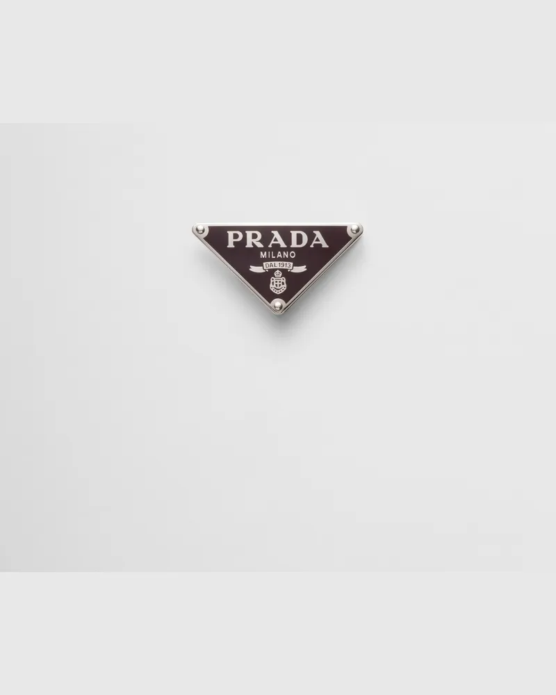 Prada Gürtelschließe aus emailliertem Metall Granat
