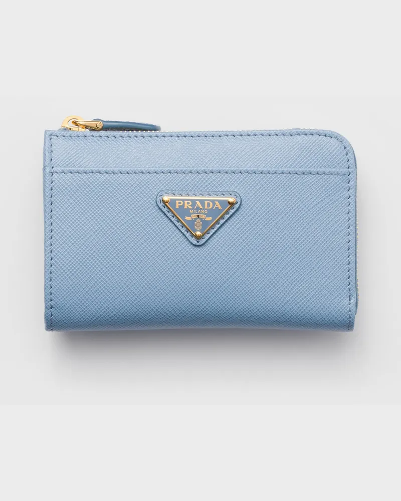 Prada Saffiano-Schlüsselanhänger Astralblau